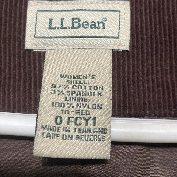L.L.Bean Brown Corduroy Blazer 3 Button Classic Casual Jacket Size 10 - Picture 2 of 8